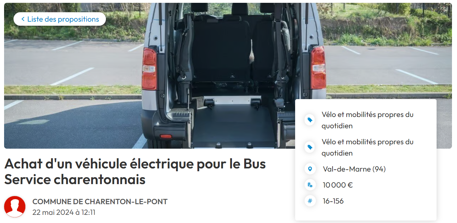 L’achat d’un nouveau bus service électrique pour les séniors charentonnais 